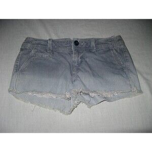Womens American Eagle Cut Off Short Mini Booty Blue & White Shorts Size 29W